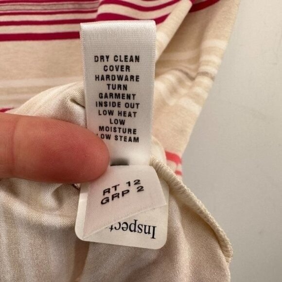 St. John Ivory Red Striped Capsule Knit Sleeveless Scoop Neck Small Tank Top - Picture 5 of 8